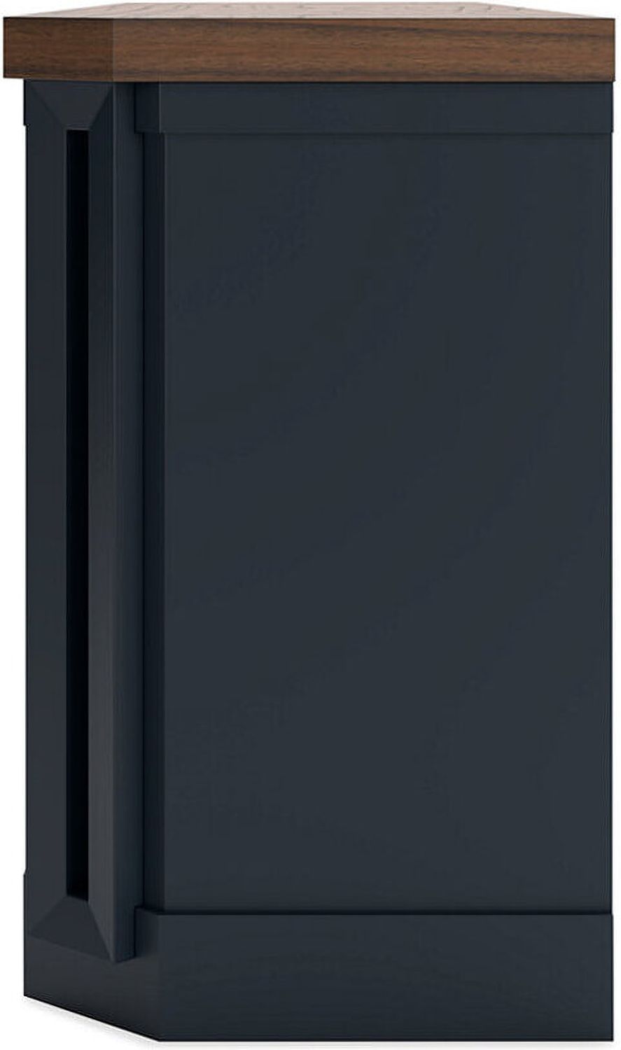 Landocken 83" TV Stand with Electric Fireplace In Two-tone W402W1