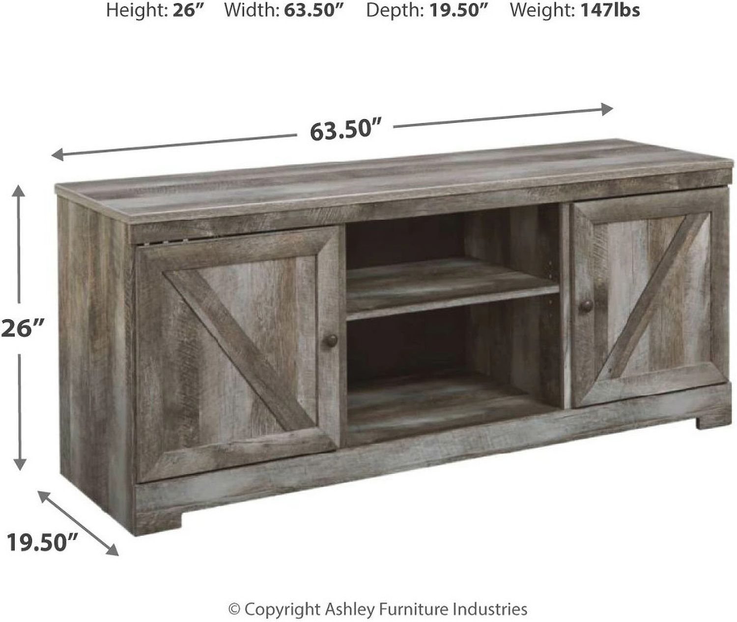 Wynnlow Gray Lg Tv Stand W44068