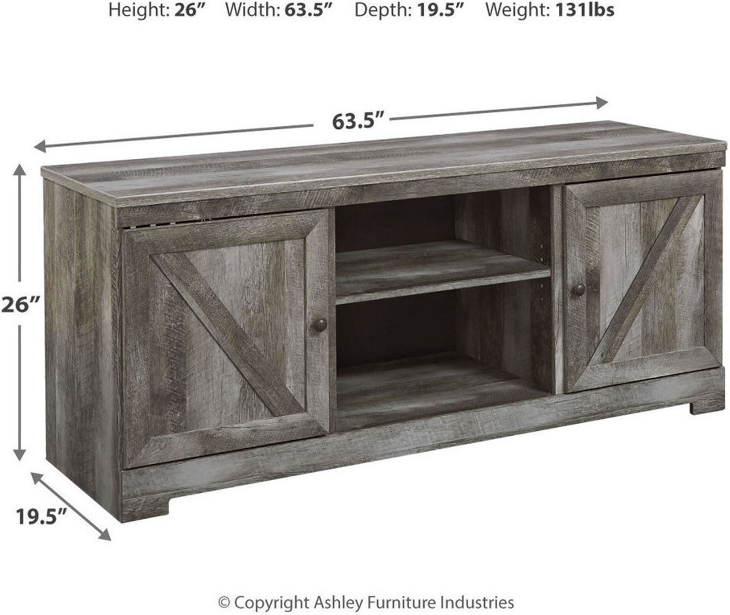 Wynnlow 4-Piece Entertainment Center In Gray W440W2