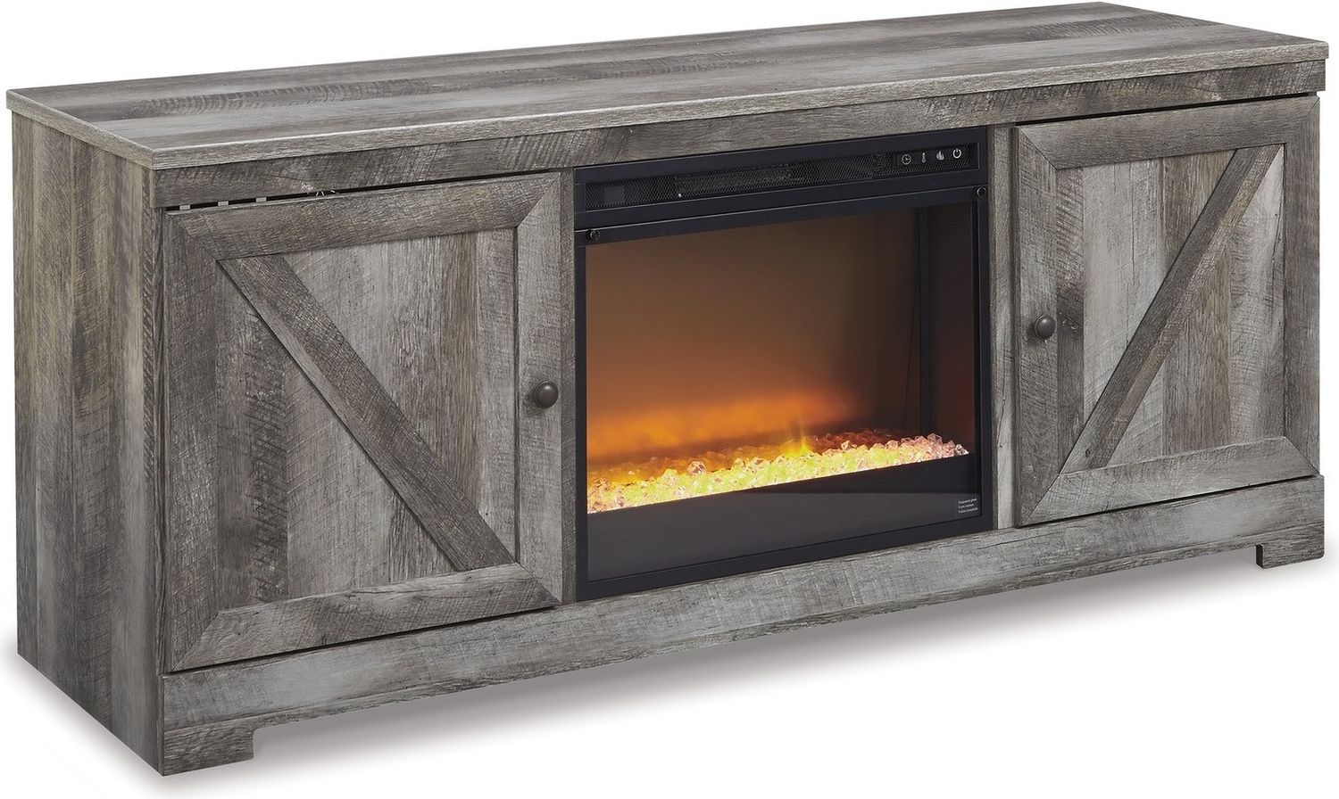 Wynnlow Gray 5 Piece Entertainment Wall Unit with Electric Fireplace W440W5