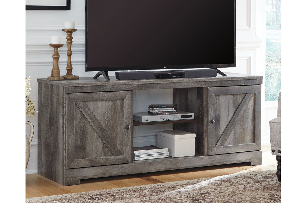 Wynnlow Gray 5 Piece Entertainment Wall Unit with Fireplace W440W8
