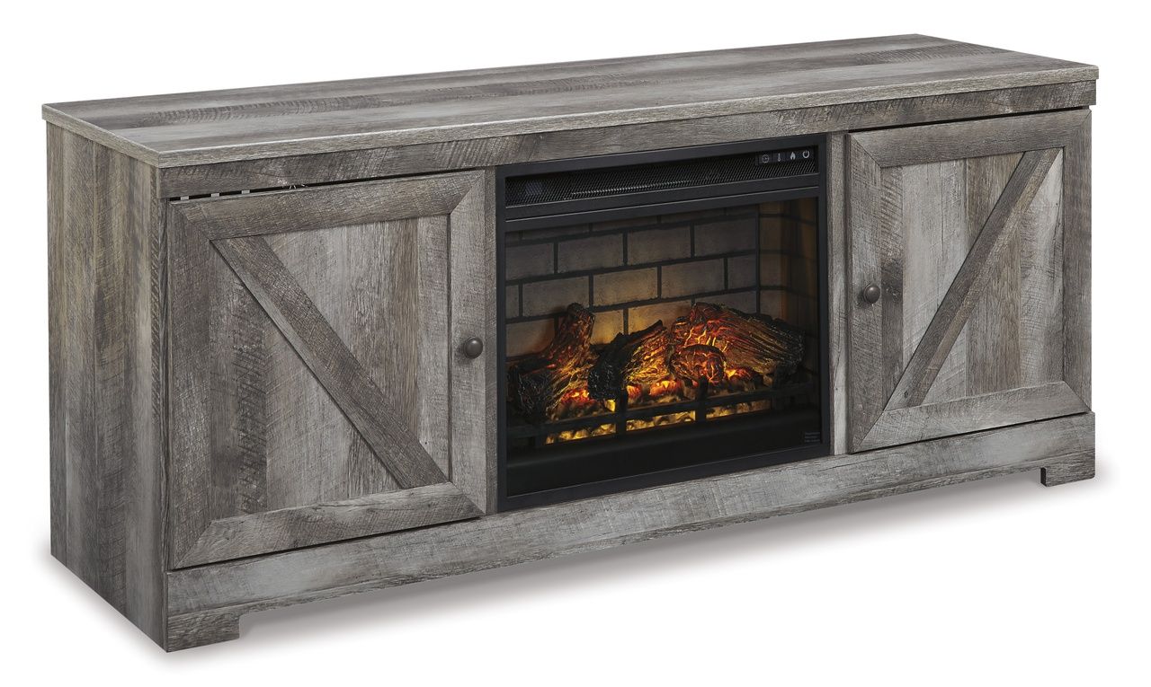 Wynnlow Gray 5 Piece Entertainment Wall Unit with Fireplace W440W8
