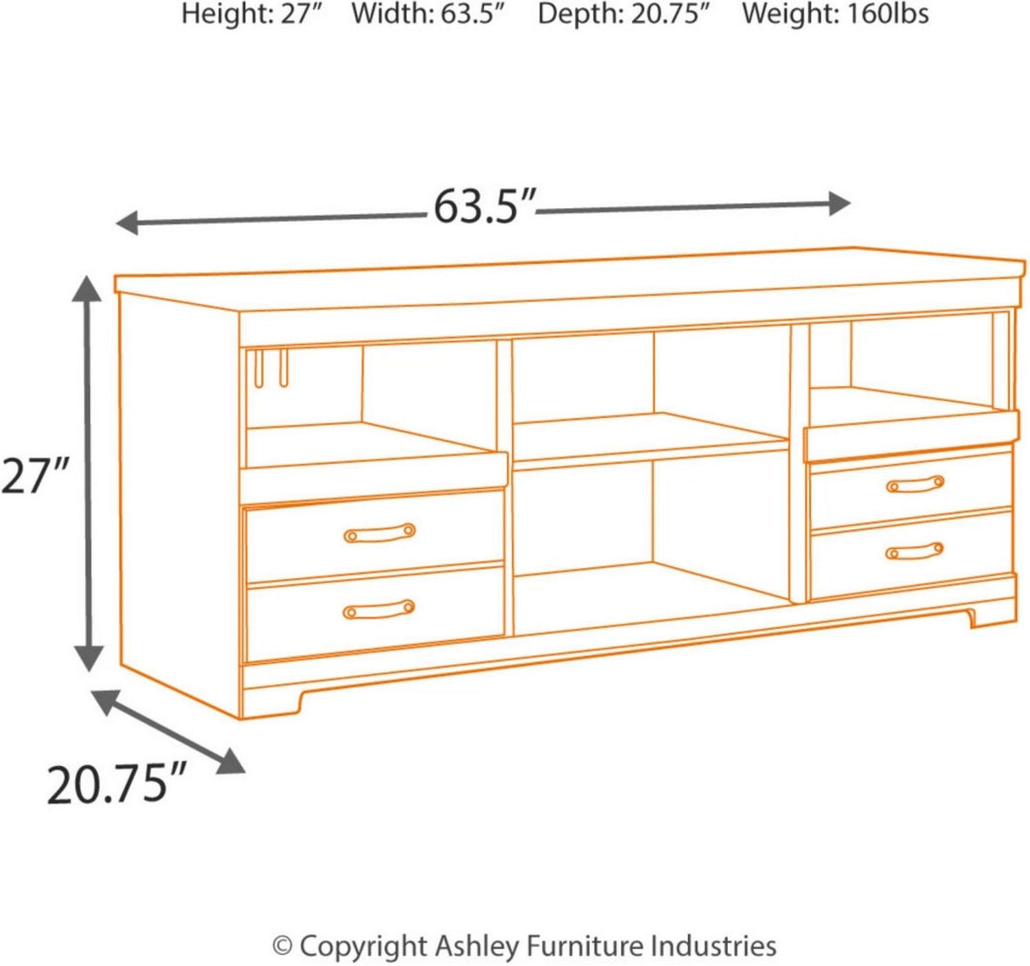Trinell Brown LG TV Stand W44668