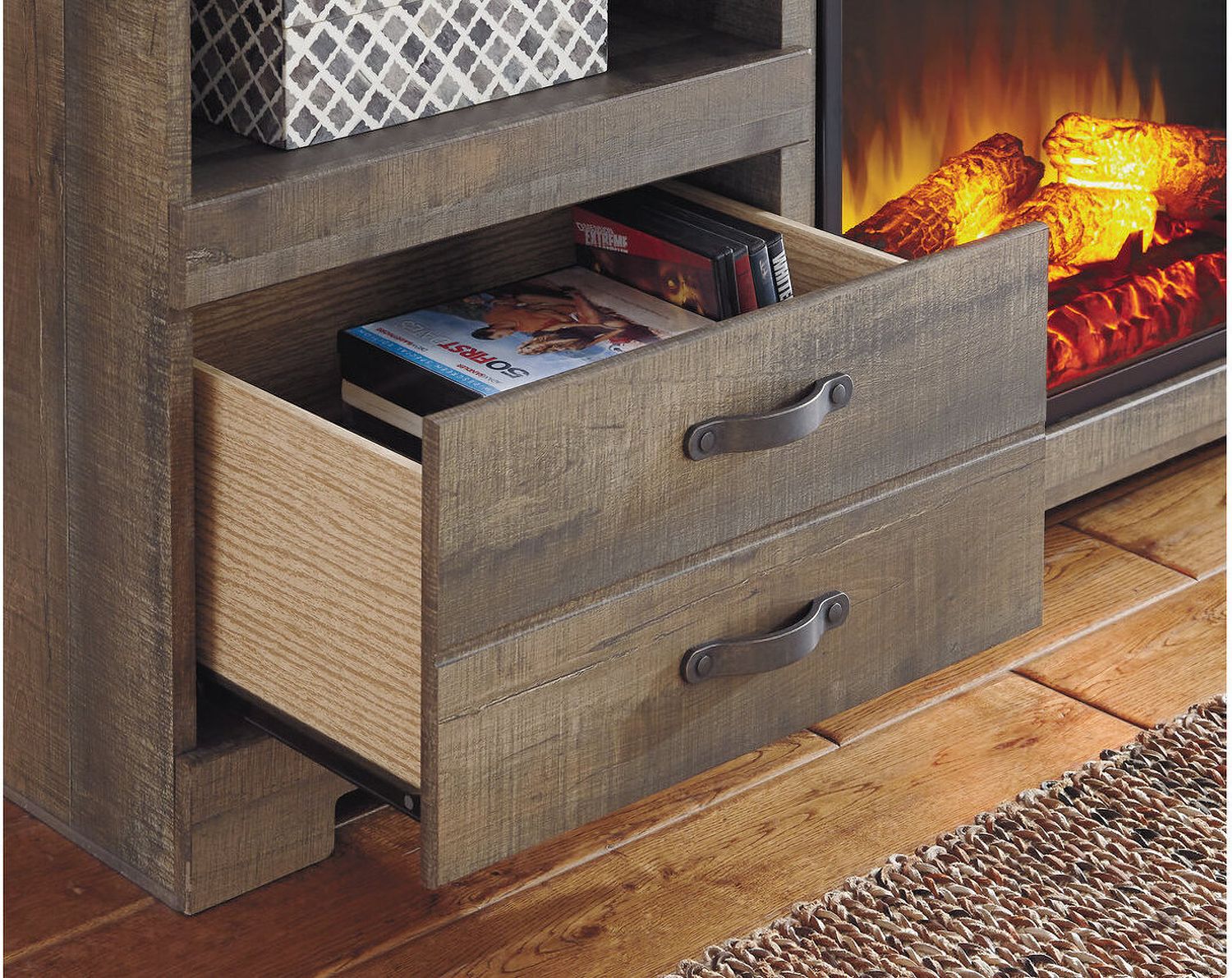 Trinell 3-Piece Entertainment Center In Brown W446W18