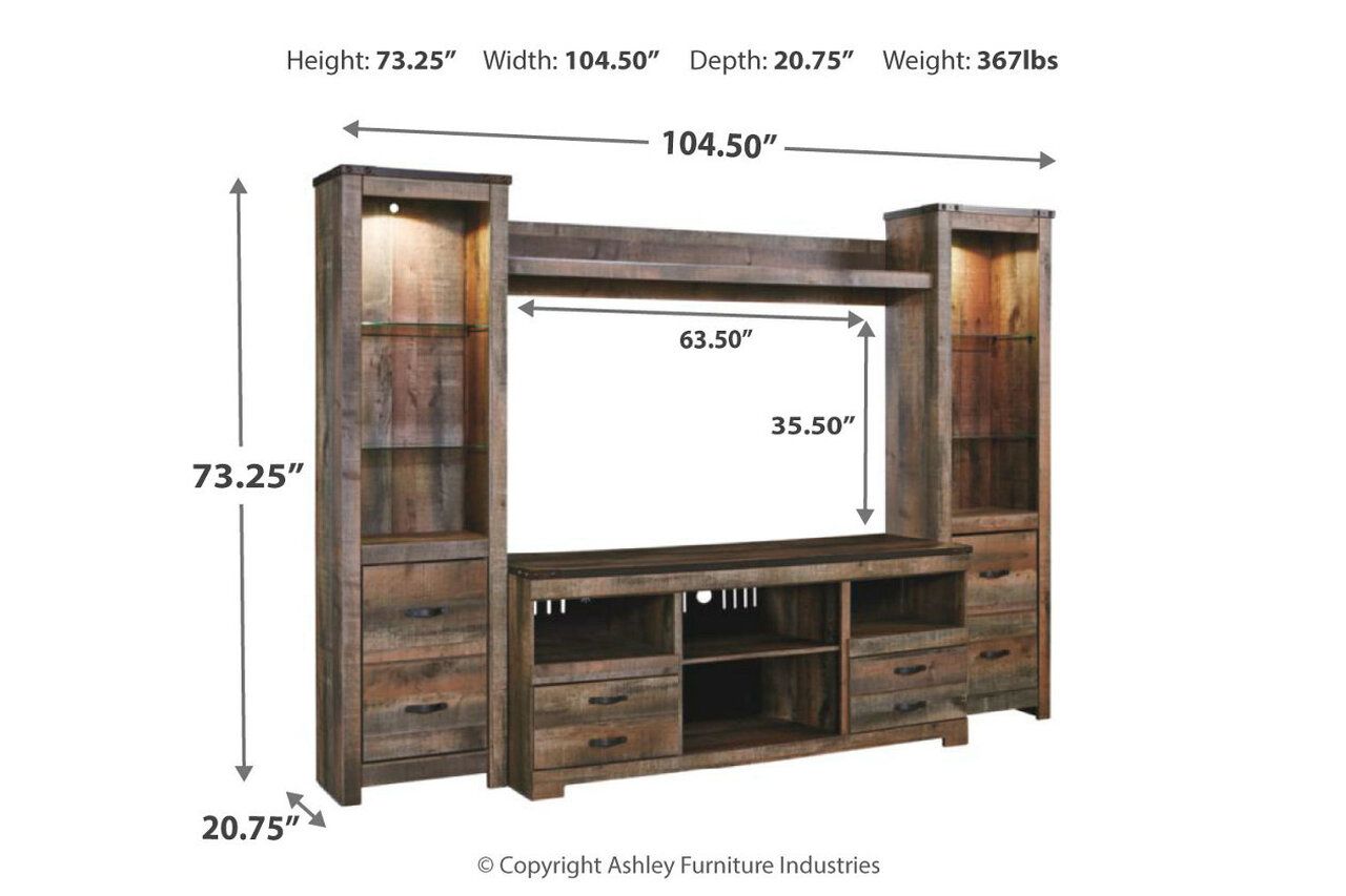 Trinell Brown Entertainment Wall W446W2