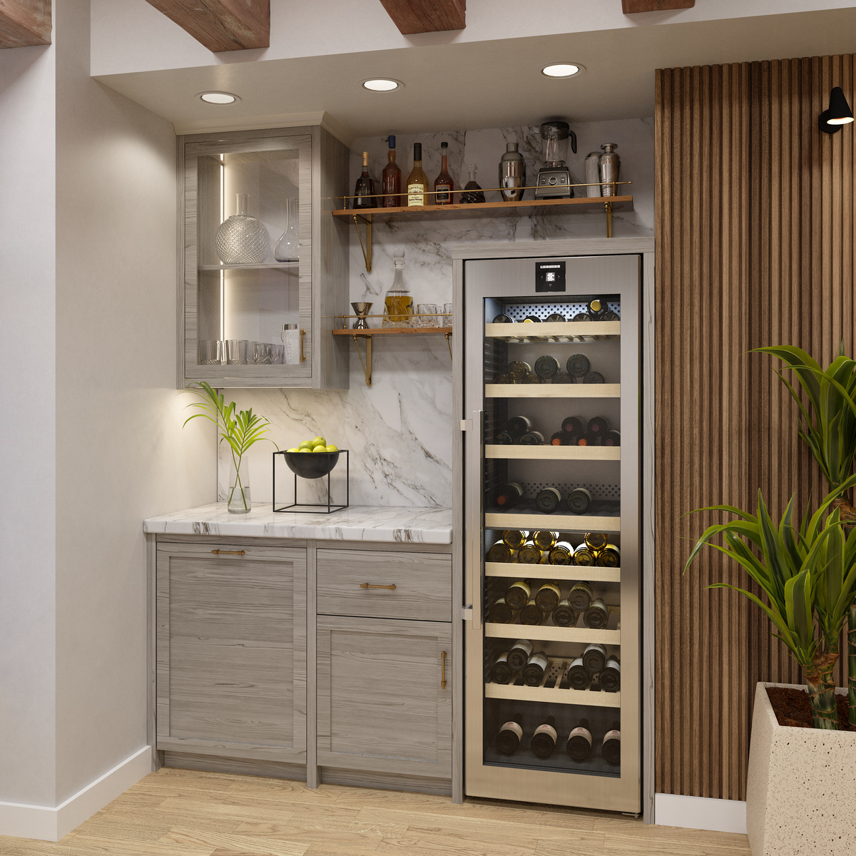 Freestanding Wine, Right Hinged W5250