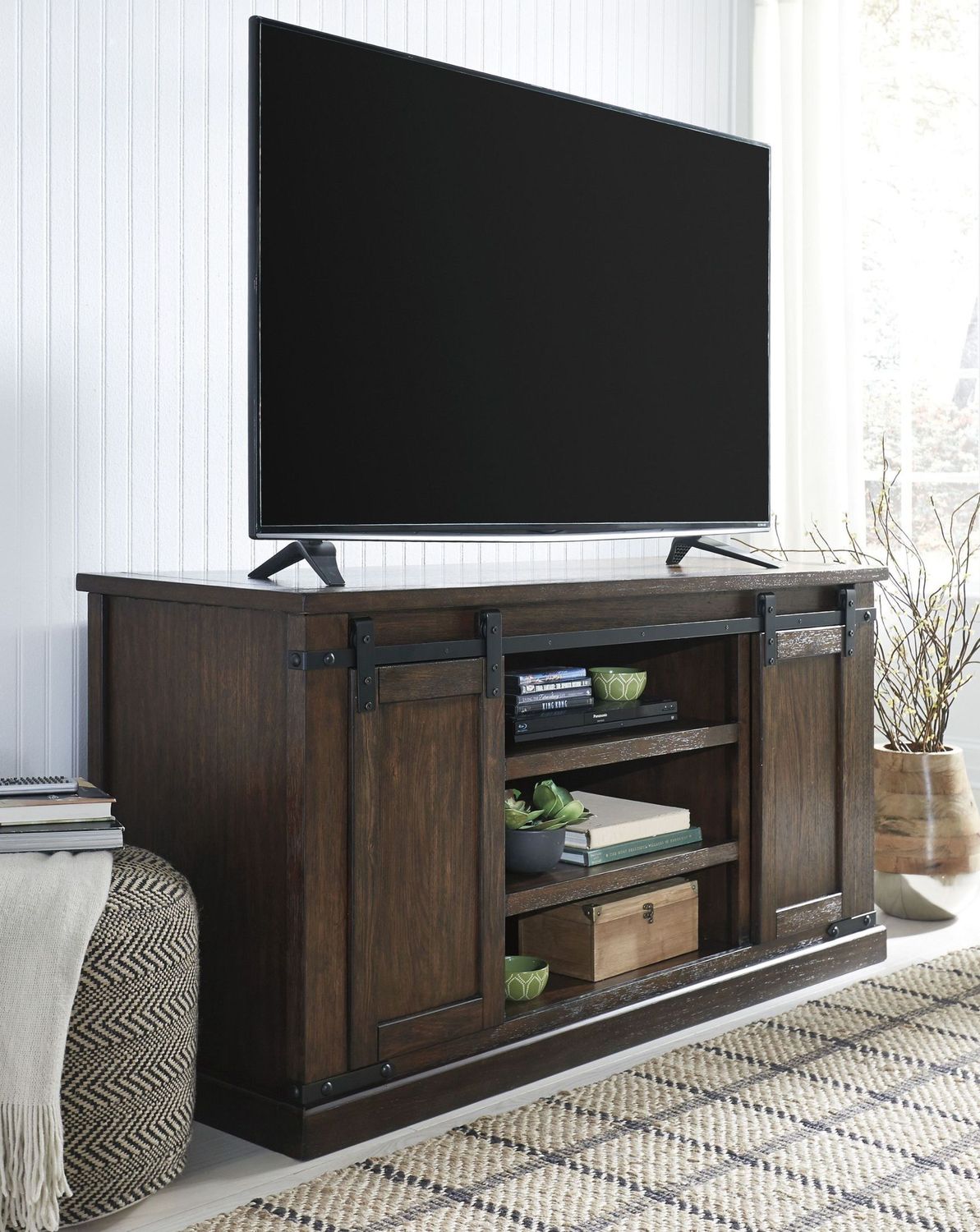 Budmore Rustic Brown Large TV Stand W56248