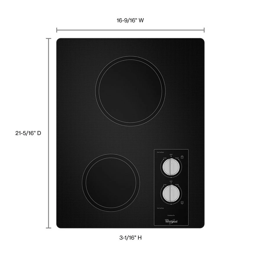 15-inch Electric Cooktop with Easy Wipe Ceramic Glass view 2