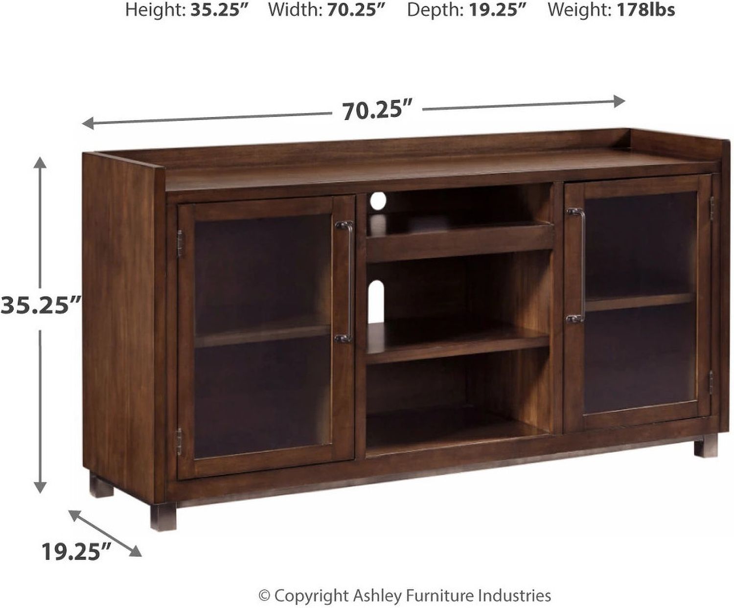 Starmore Brown XL TV Stand w/Fireplace Option W63368