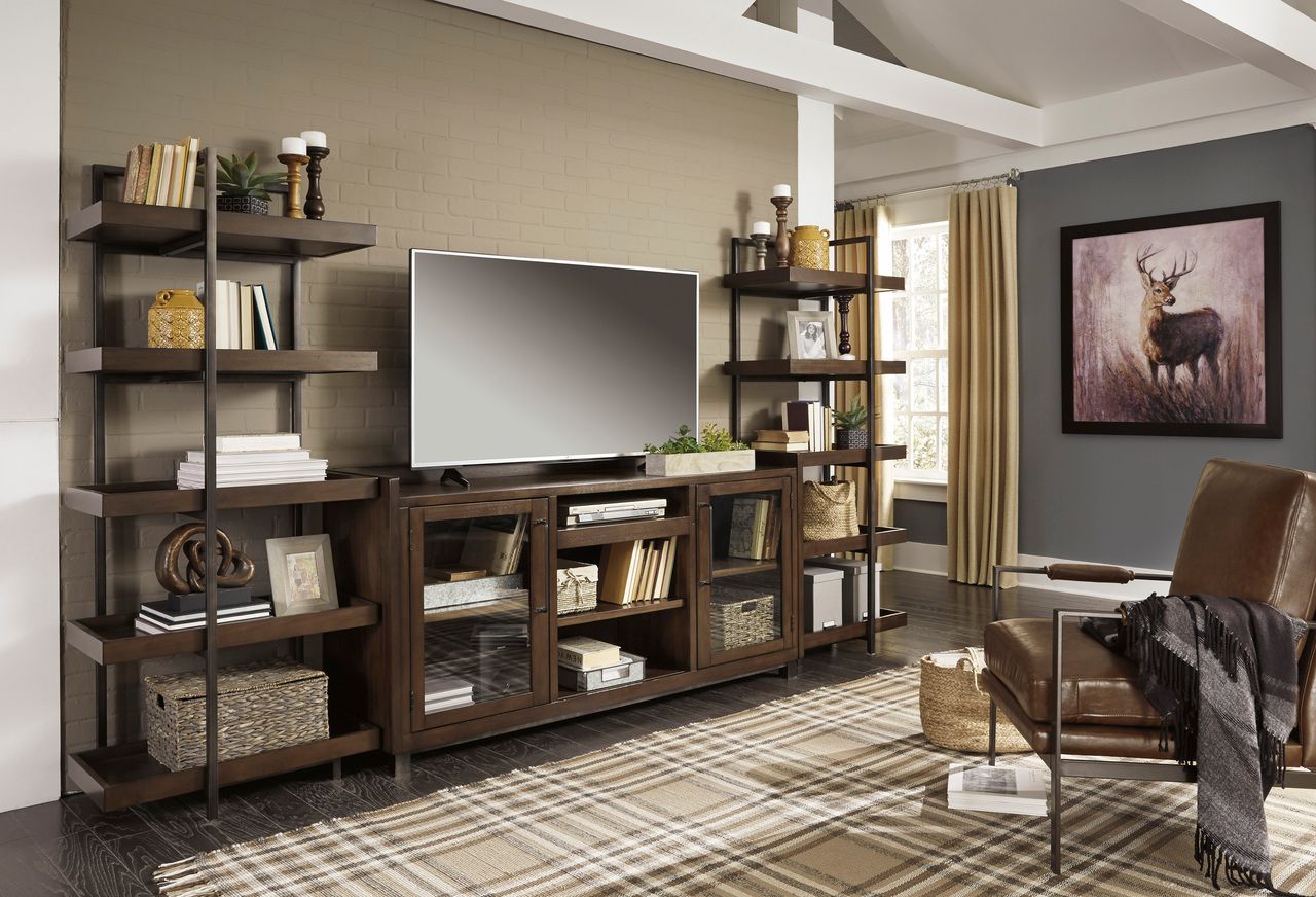 Starmore Brown XL TV Stand w/Fireplace Option W63368