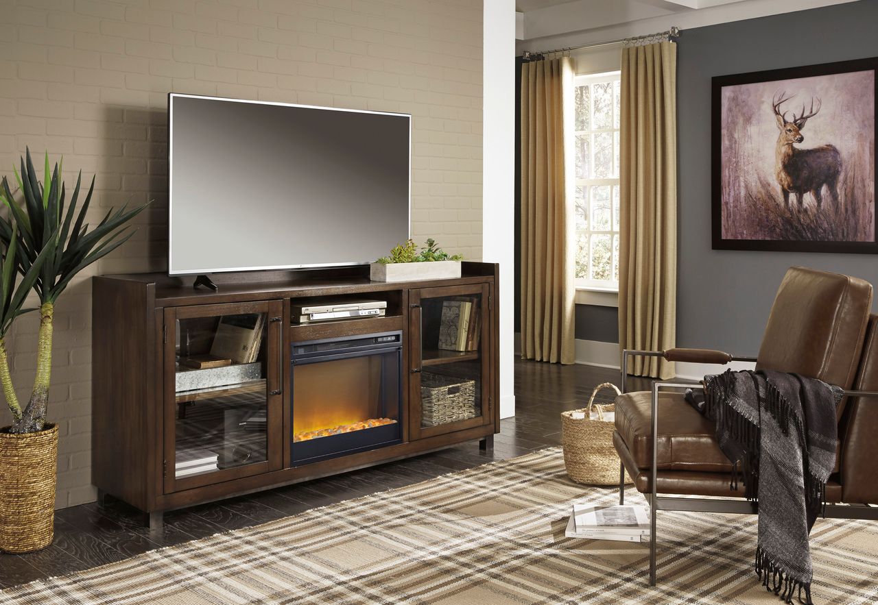 Starmore Brown XL TV Stand w/Fireplace Option W63368