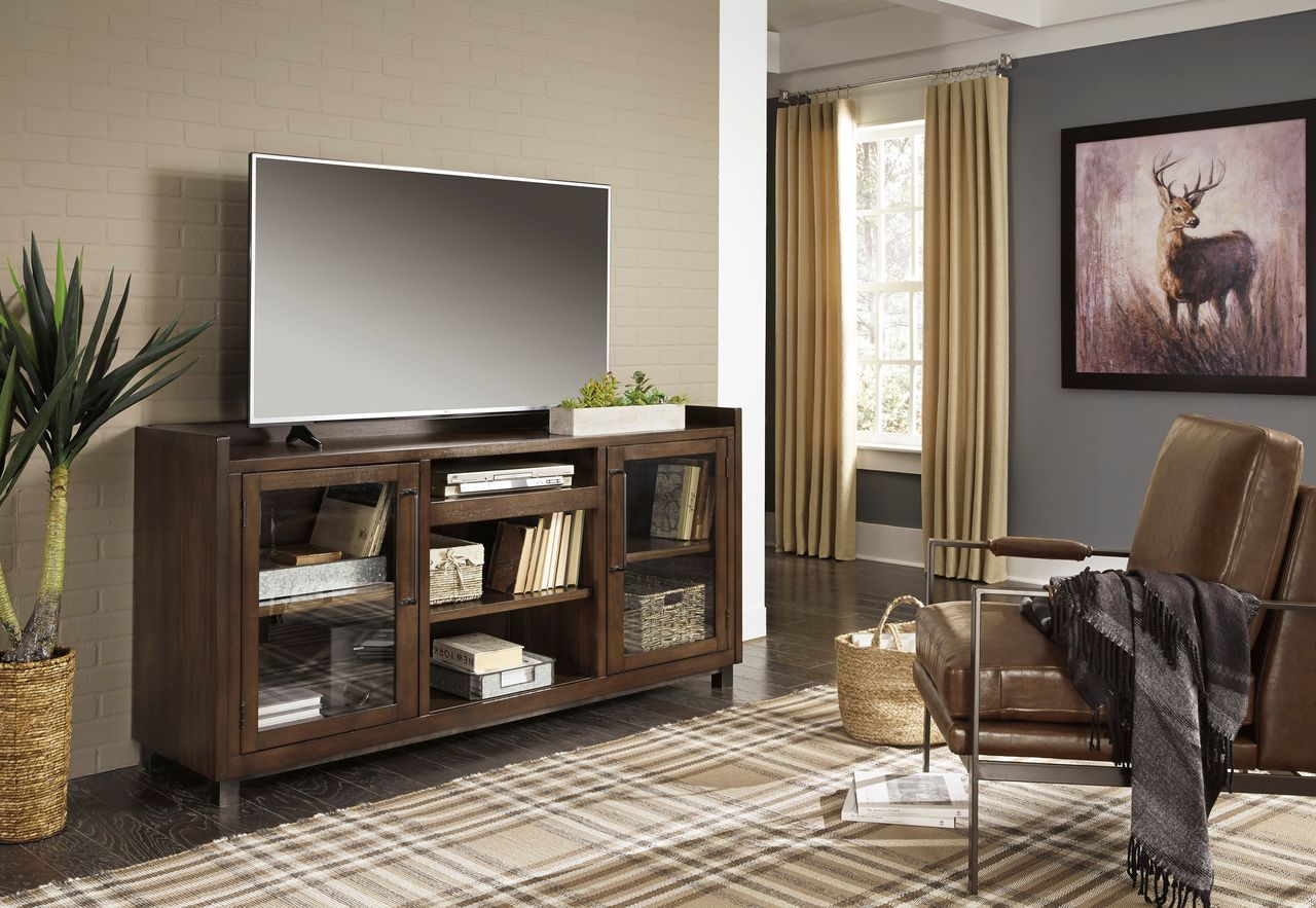 Starmore Brown XL TV Stand w/Fireplace Option W63368