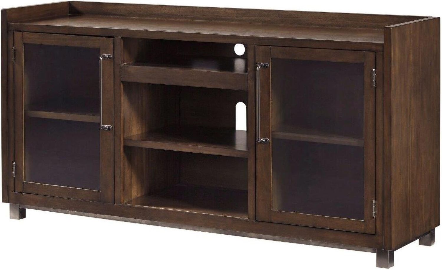 Starmore Oiled Walnut And Gunmetal 3 Piece Entertainment Center W633W1