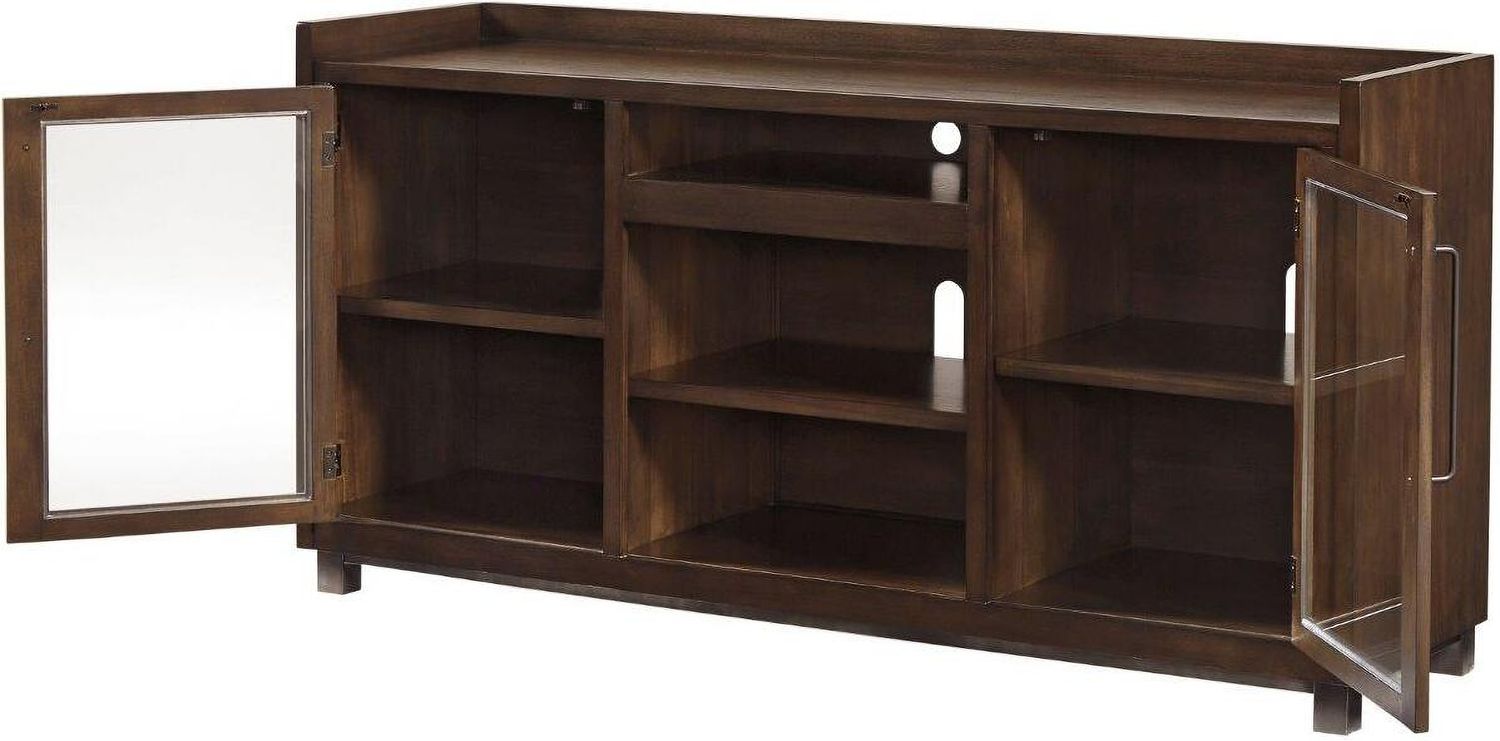 Starmore Oiled Walnut And Gunmetal 3 Piece Entertainment Center W633W1
