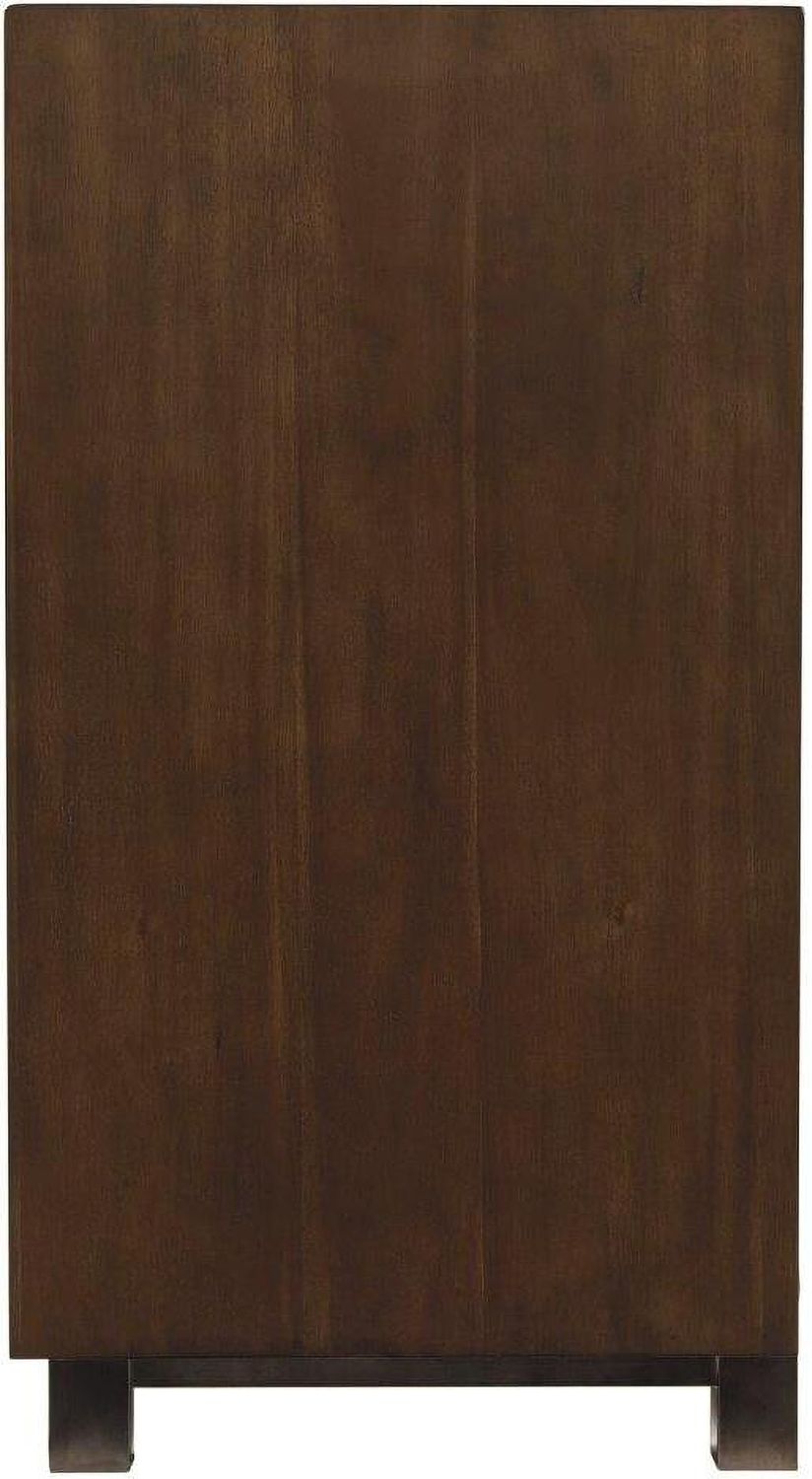 Starmore Oiled Walnut And Gunmetal 3 Piece Entertainment Center W633W1