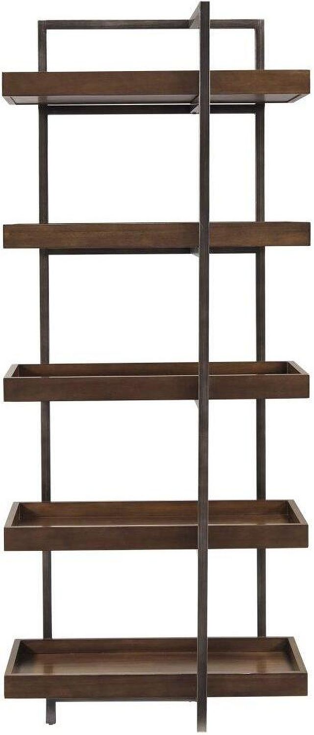 Starmore Oiled Walnut And Gunmetal 3 Piece Entertainment Center W633W1