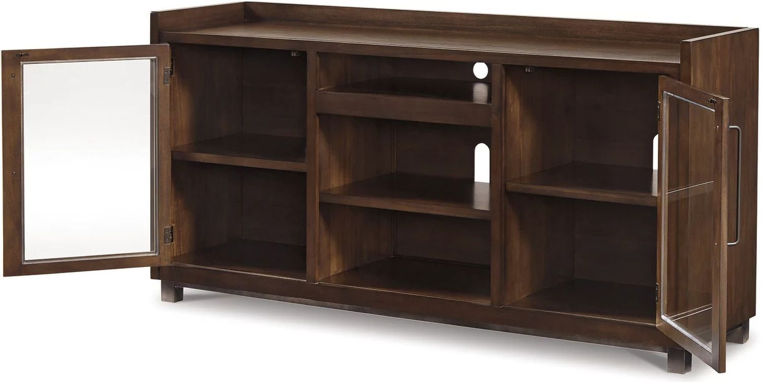 Starmore Brown 70 Inch TV Stand With Electric Fireplace W633W4