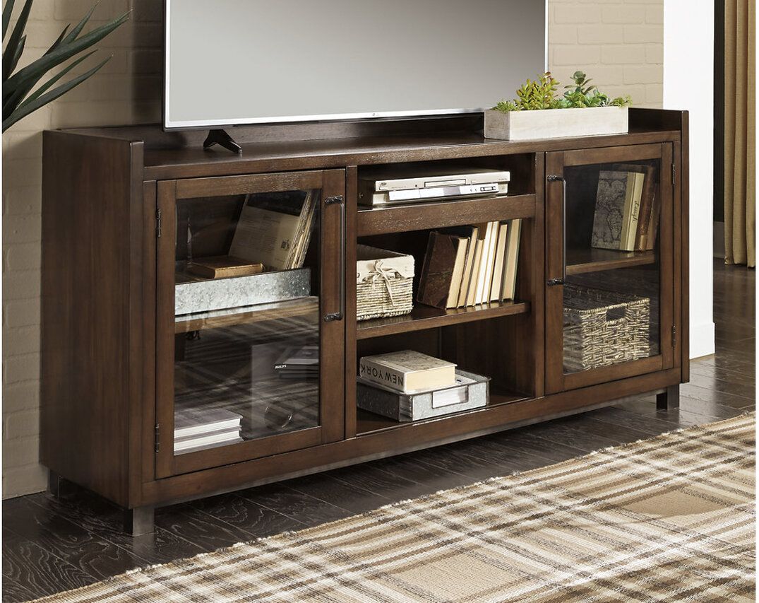 Starmore Brown 70 Inch TV Stand With Electric Fireplace W633W4
