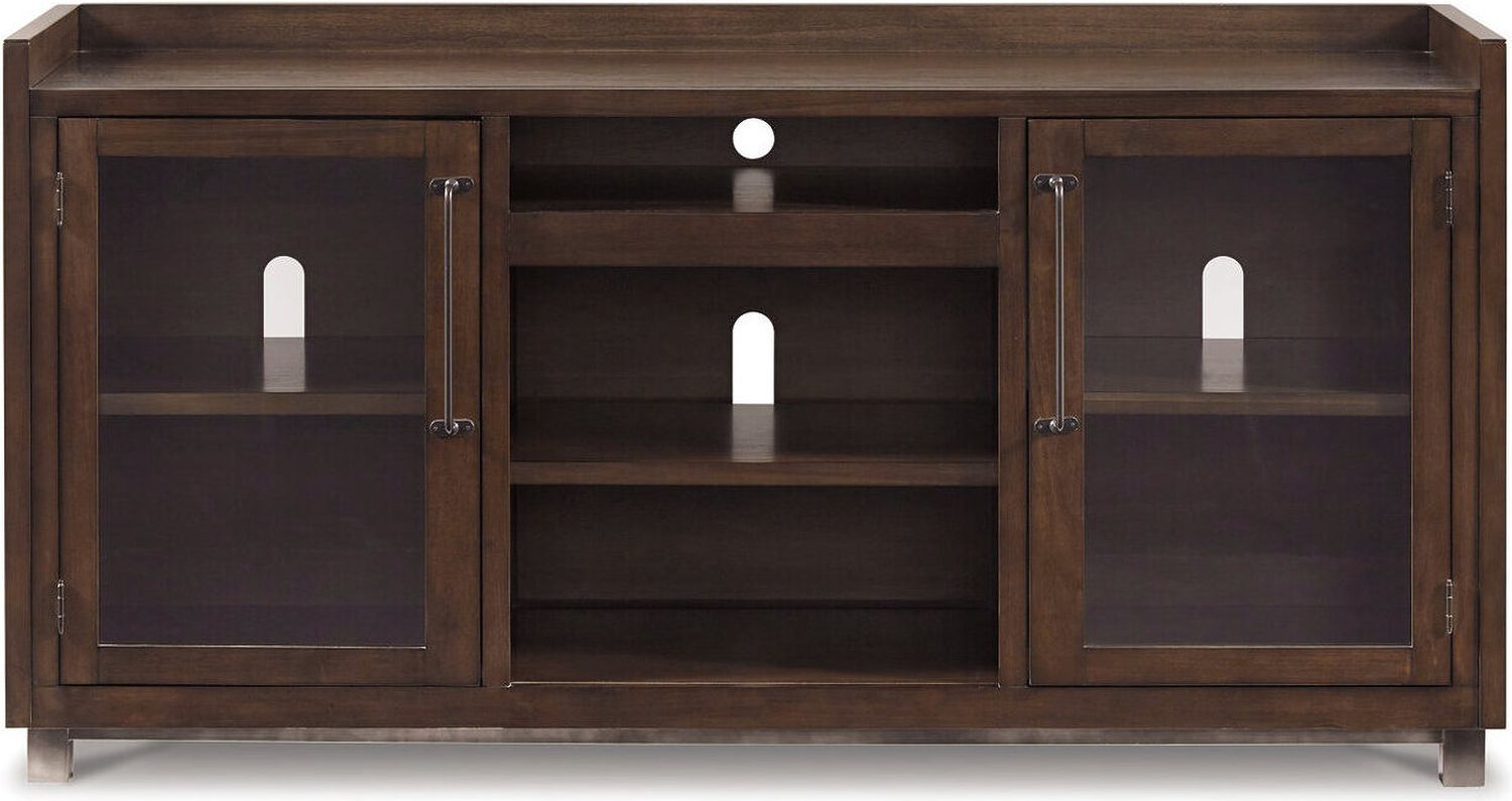 Starmore Brown 70 Inch TV Stand With Electric Infrared Fireplace W633W5