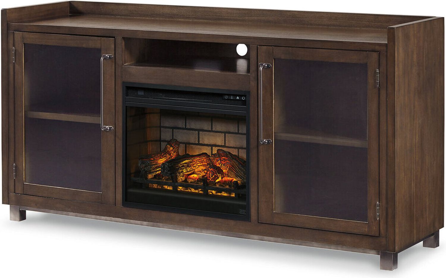 Starmore 3-Piece Wall Unit with Electric Fireplace In Brown W633W6