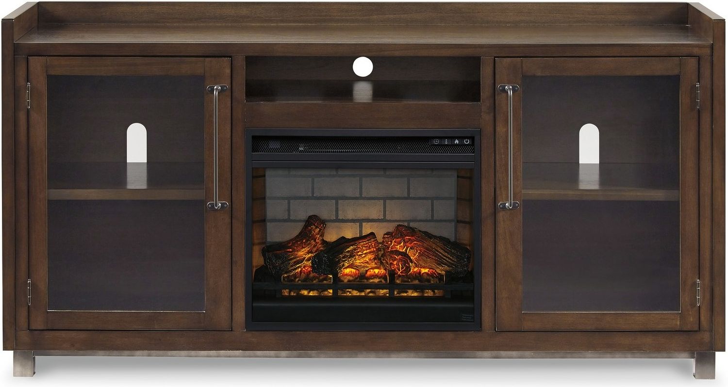 Starmore 3-Piece Wall Unit with Electric Fireplace In Brown W633W6