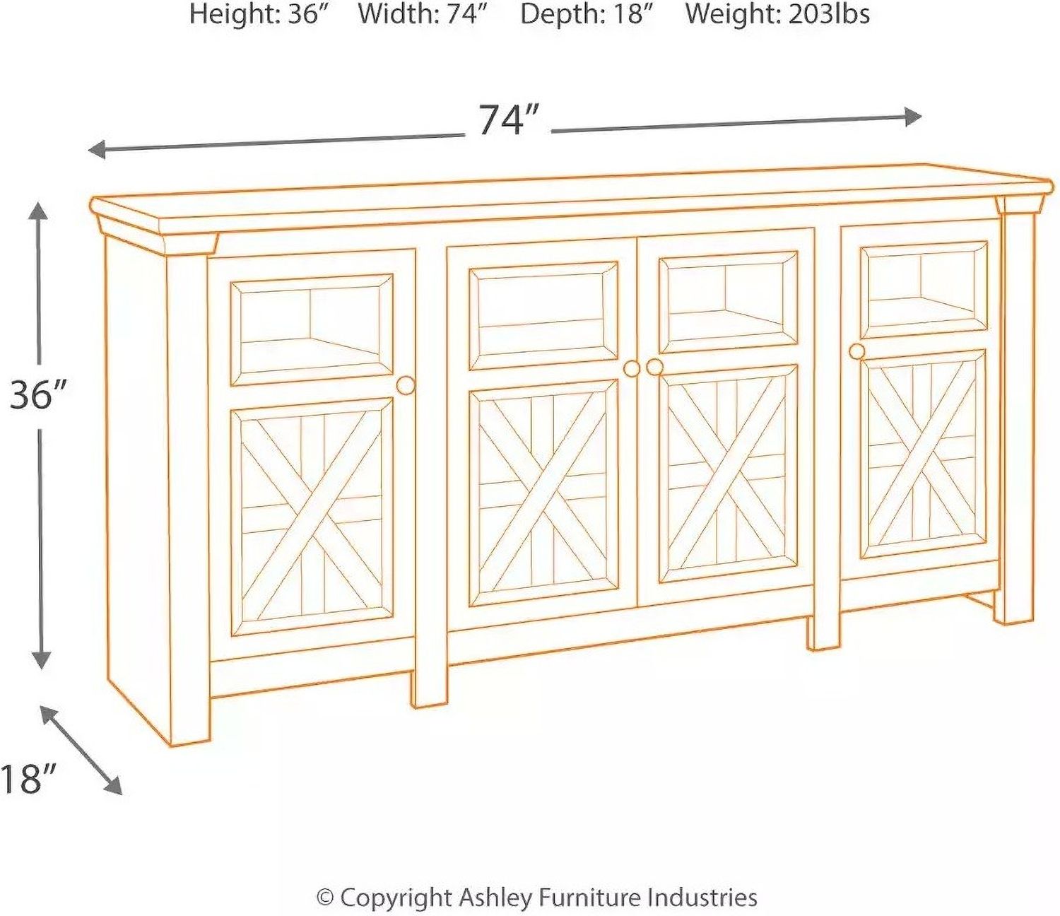Bolanburg Weathered Gray Extra Large TV Stand W64760