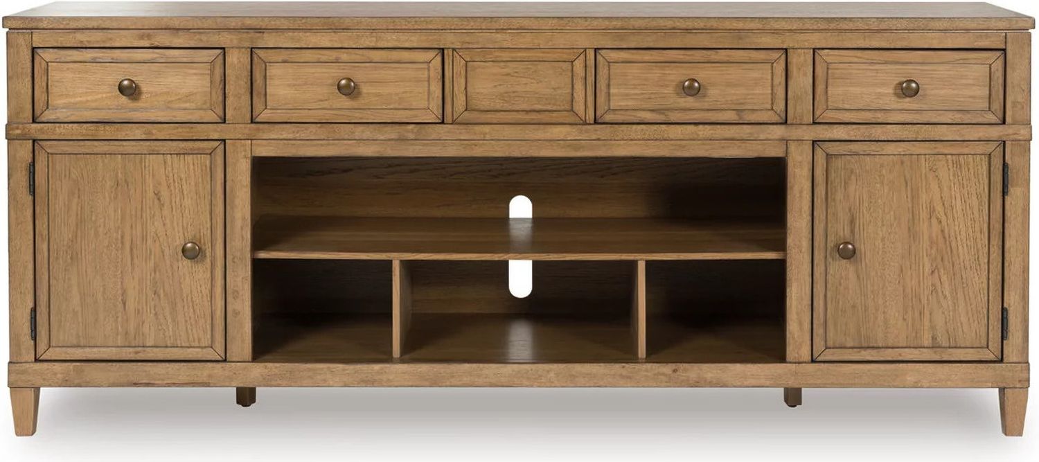 Sharlance 81 Inch TV Stand In Light Brown W65568
