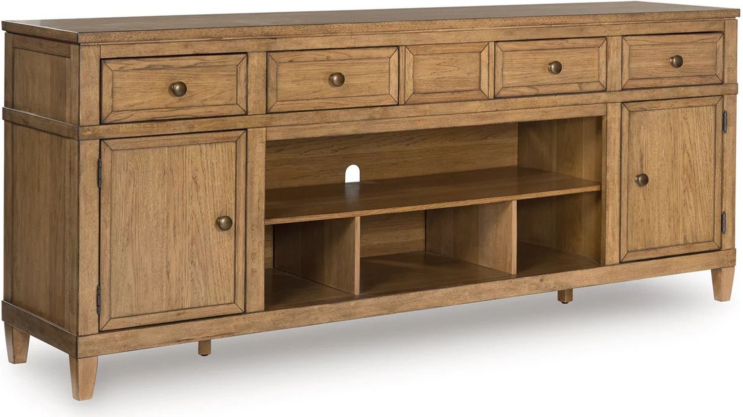 Sharlance 81 Inch TV Stand In Light Brown W65568