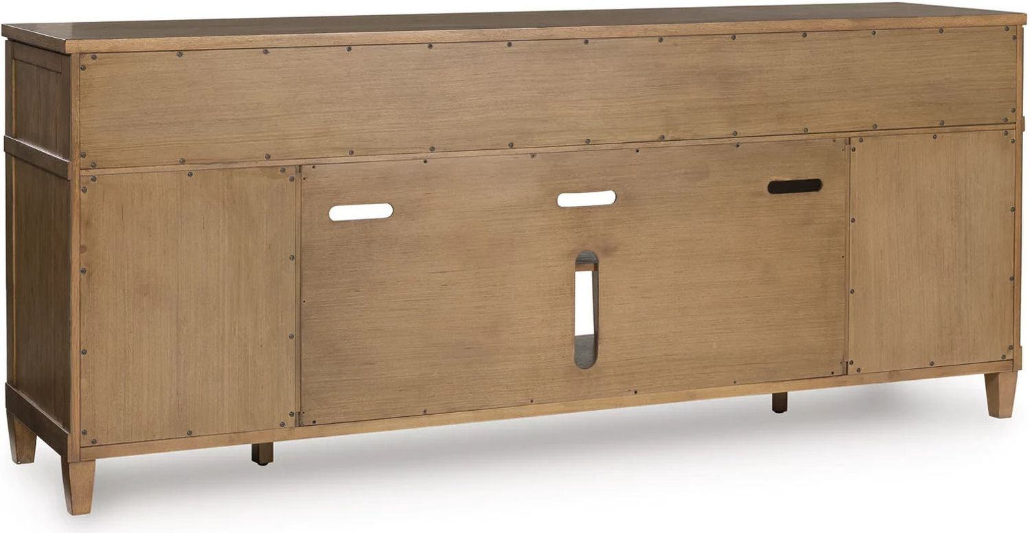 Sharlance 81 Inch TV Stand In Light Brown W65568