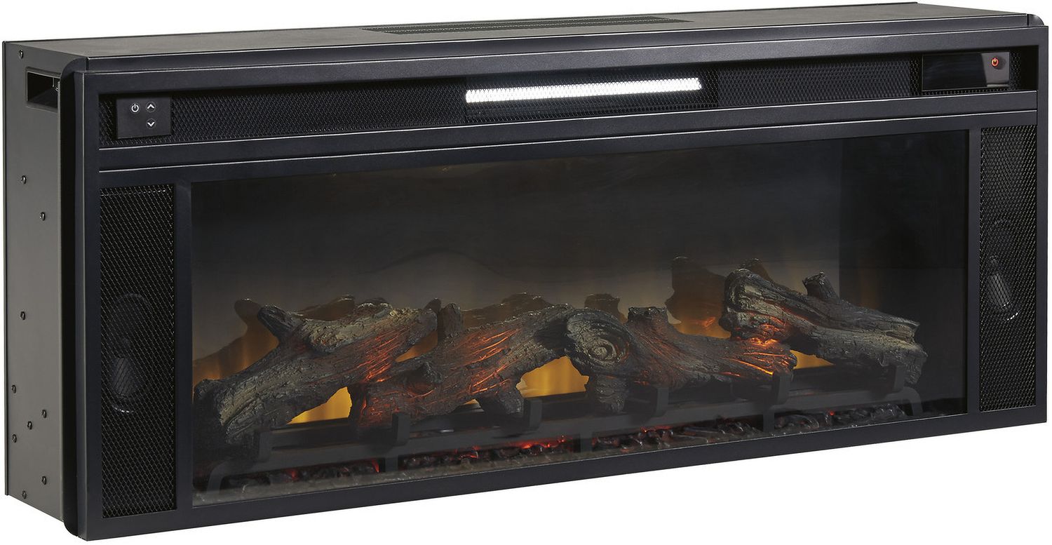 Sharlance 81 Inch TV Stand with Electric Fireplace In Light Brown W655W1