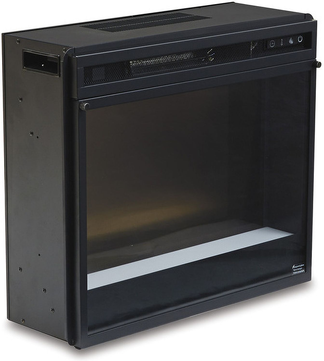 Wildenauer 76 Inch TV Stand with Electric Fireplace In Brown and Black W664W2