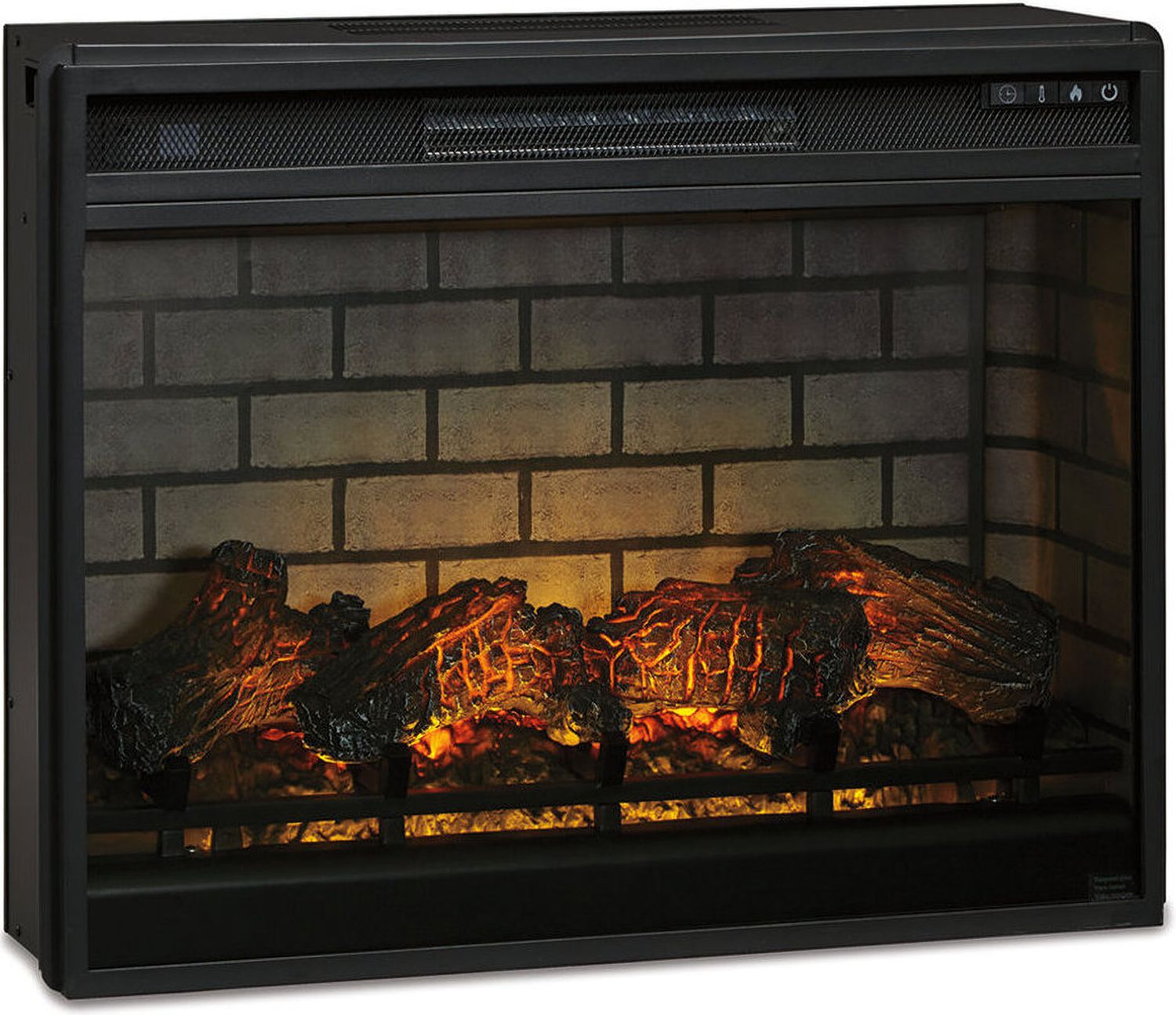 Roddinton Dark Brown 72 Inch TV Stand With Electric Fireplace W701W8