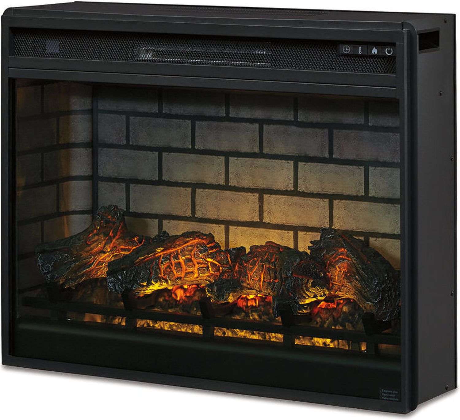 Roddinton Dark Brown 72 Inch TV Stand With Electric Fireplace W701W8