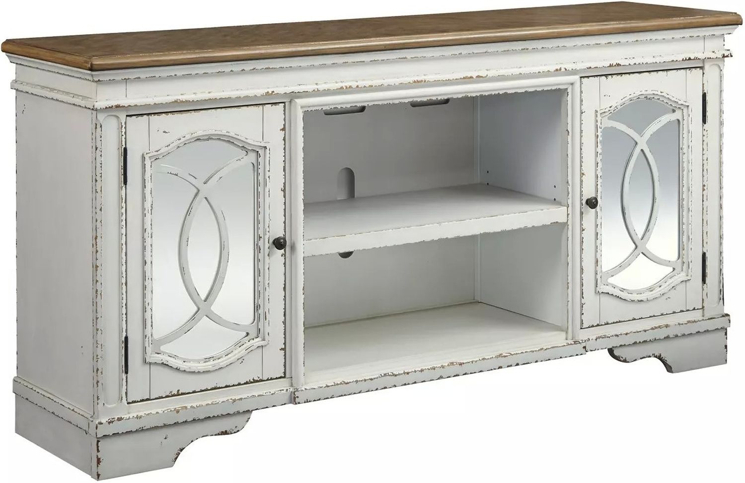 Realyn White Xl Tv Stand W74368