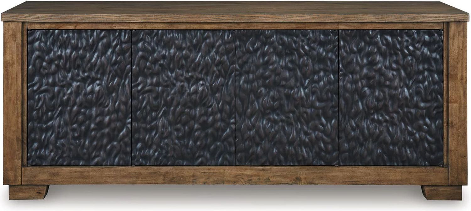 Rosswain 80 Inch TV Stand In Warm Brown W76368