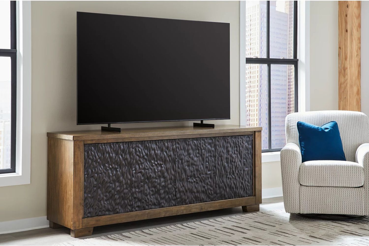 Rosswain 80 Inch TV Stand In Warm Brown W76368