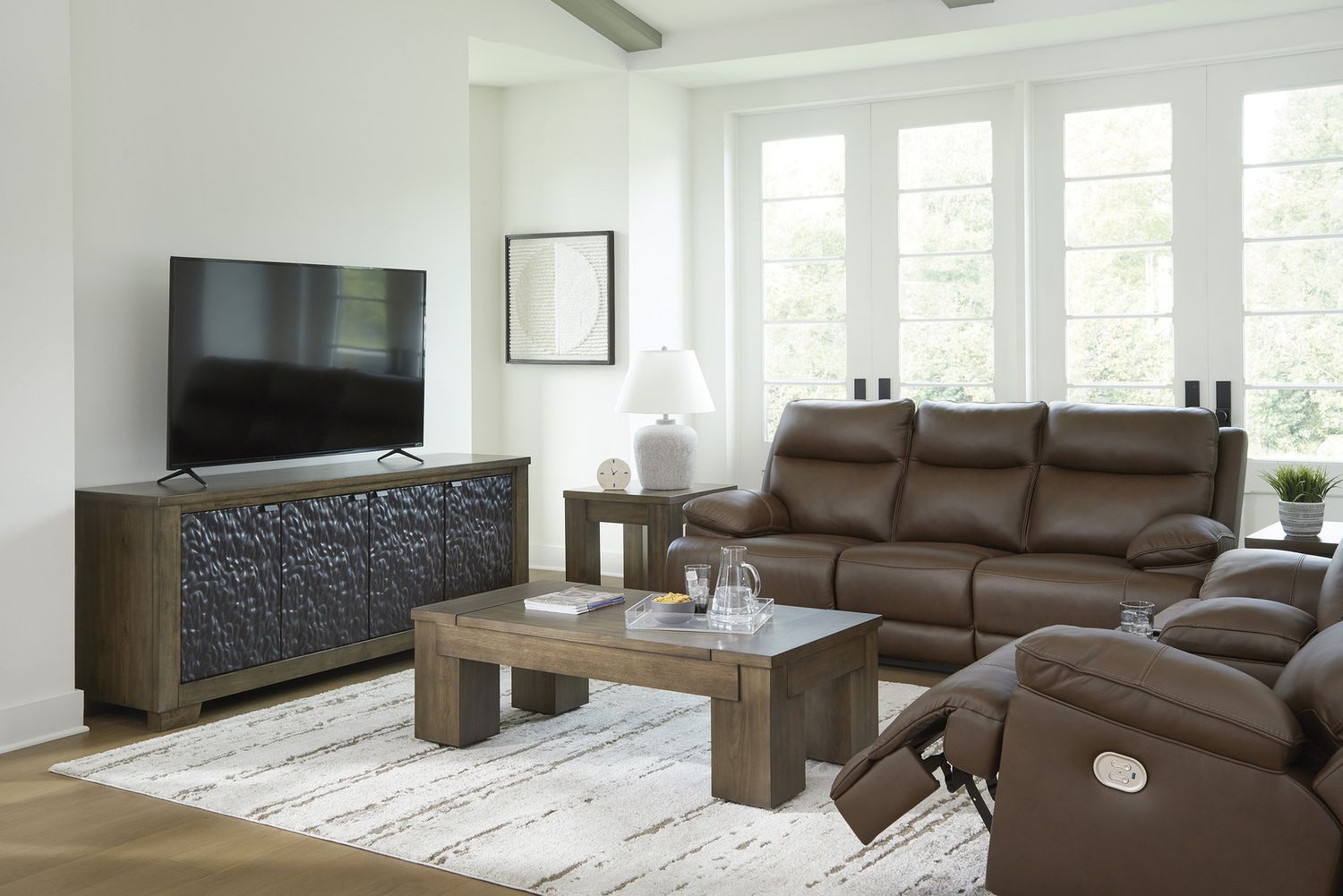 Rosswain 80 Inch TV Stand In Warm Brown W76368