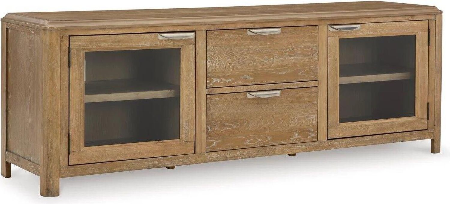Rencott 80 Inch TV Stand In Light Brown W78168