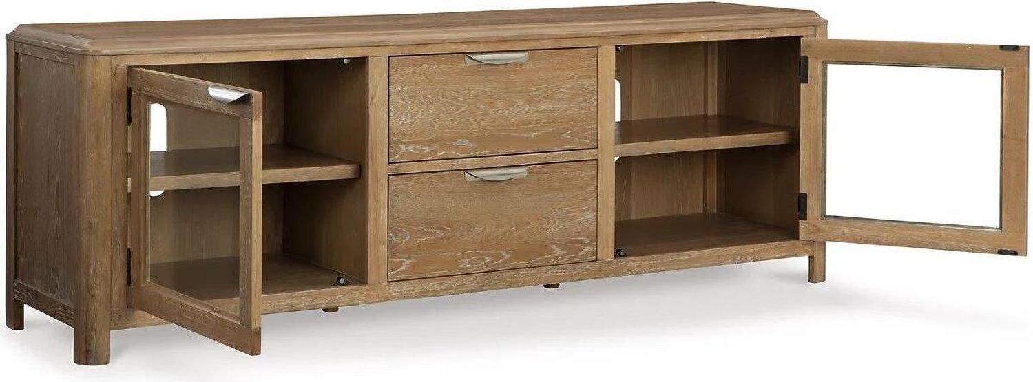 Rencott 80 Inch TV Stand In Light Brown W78168