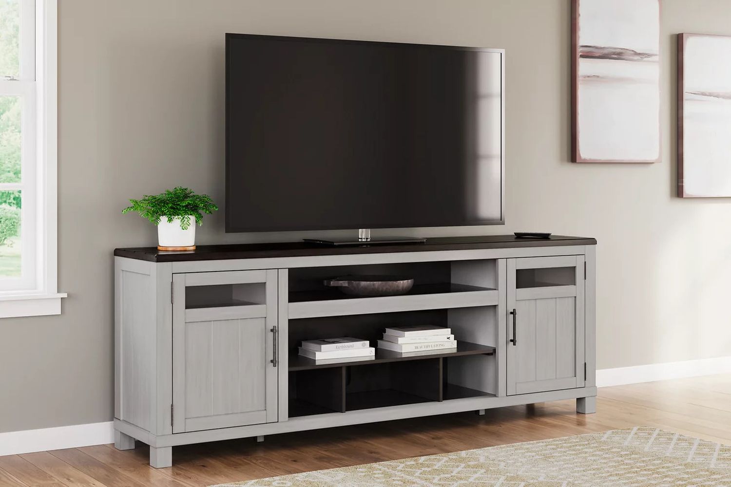 Darborn Gray/Brown 88 Inch Tv Stand W79668