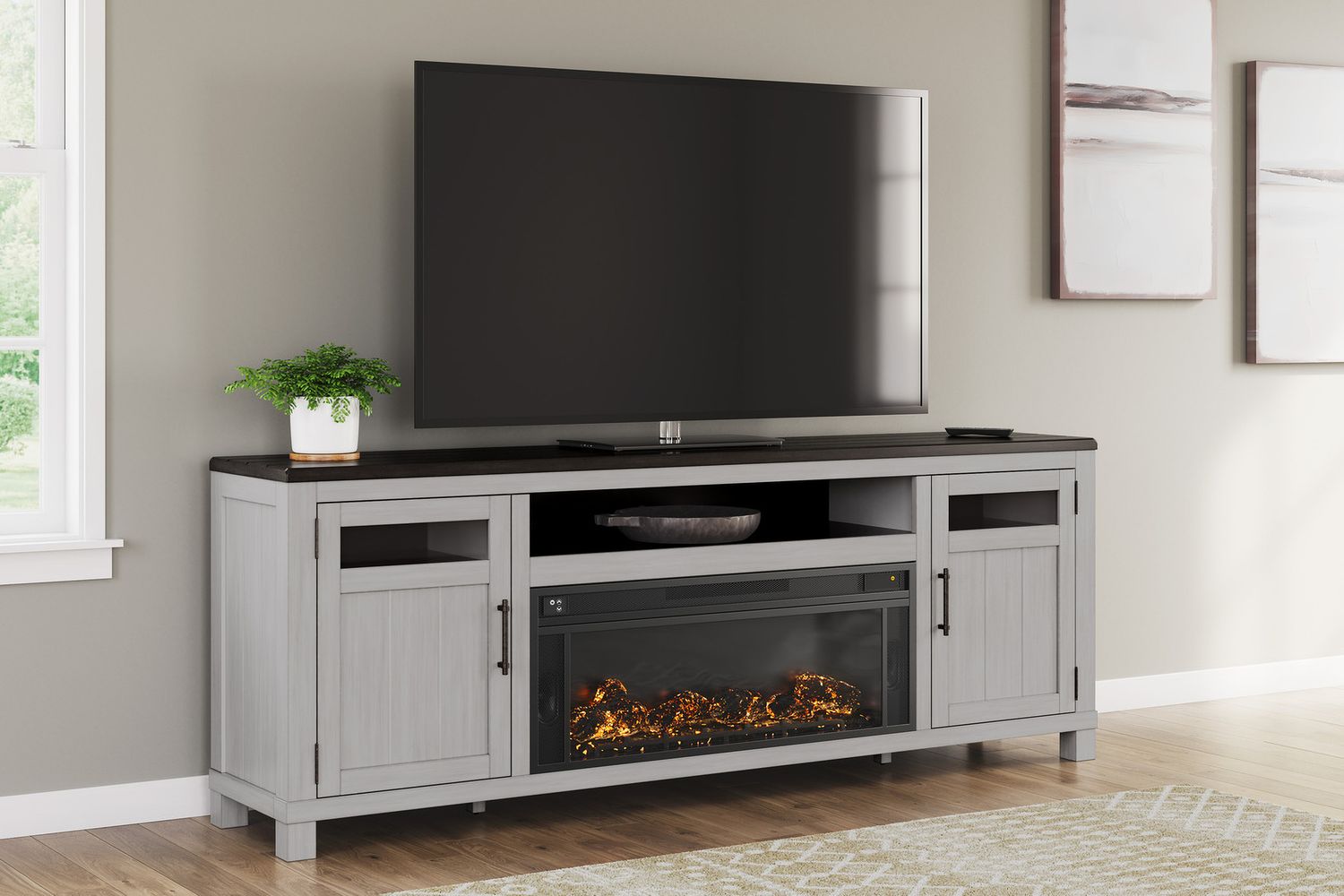 Darborn Gray/Brown 88 Inch Tv Stand W79668