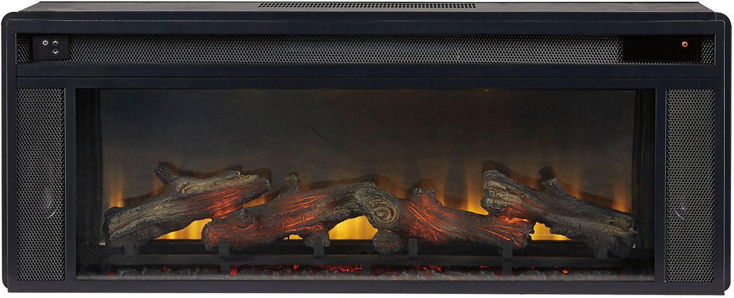 Darborn 88 Inch TV Stand With Electric Fireplace In Gray And Brown W796W1