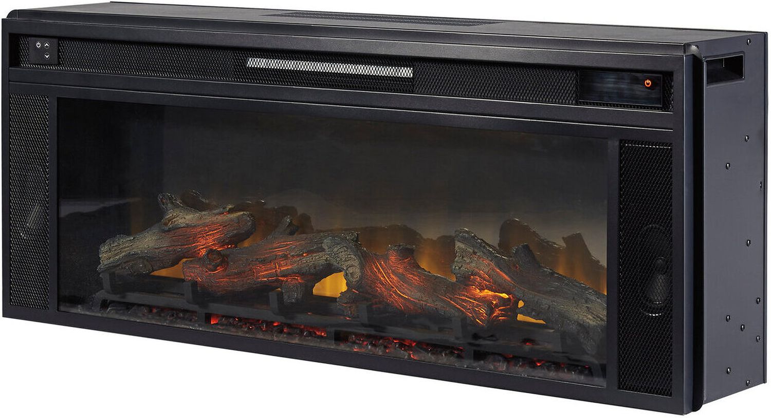 Darborn 88 Inch TV Stand With Electric Fireplace In Gray And Brown W796W1