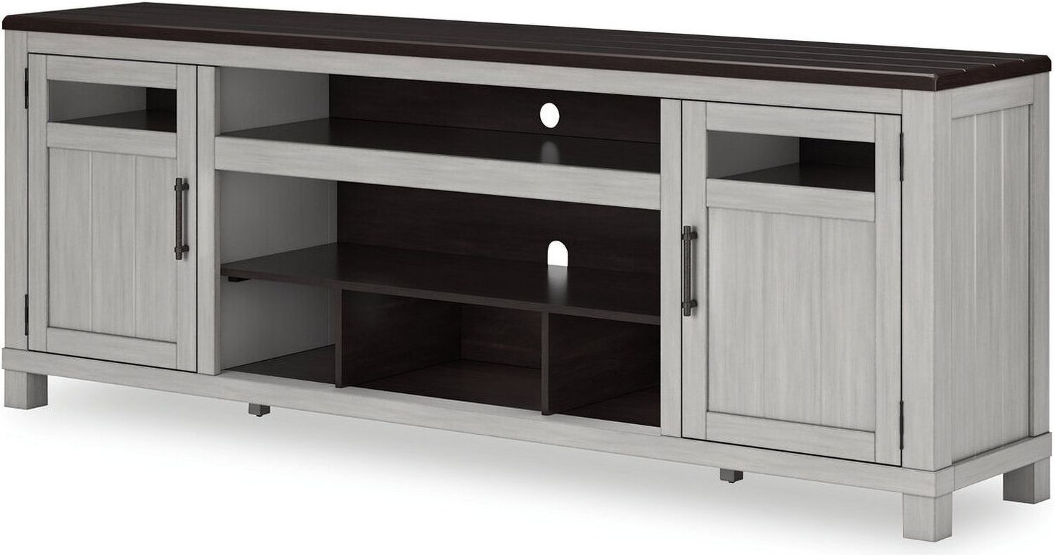 Darborn 88 Inch TV Stand With Electric Fireplace In Gray And Brown W796W1