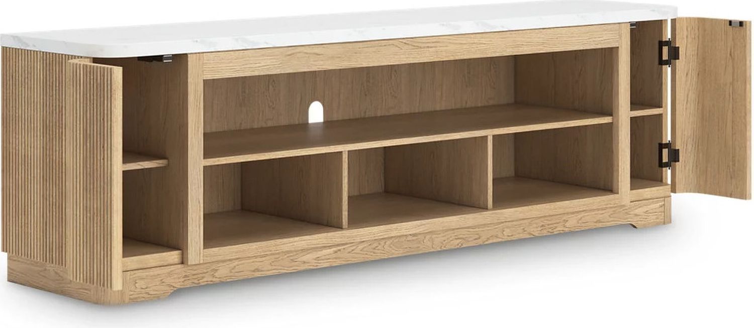 Camdill 80 Inch TV Stand In Light Brown W80868