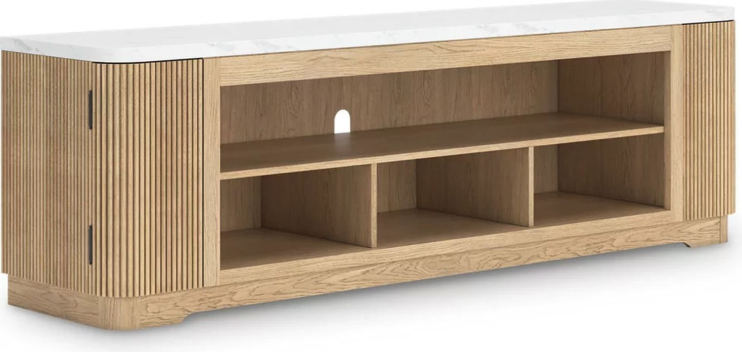 Camdill 80 Inch TV Stand In Light Brown W80868