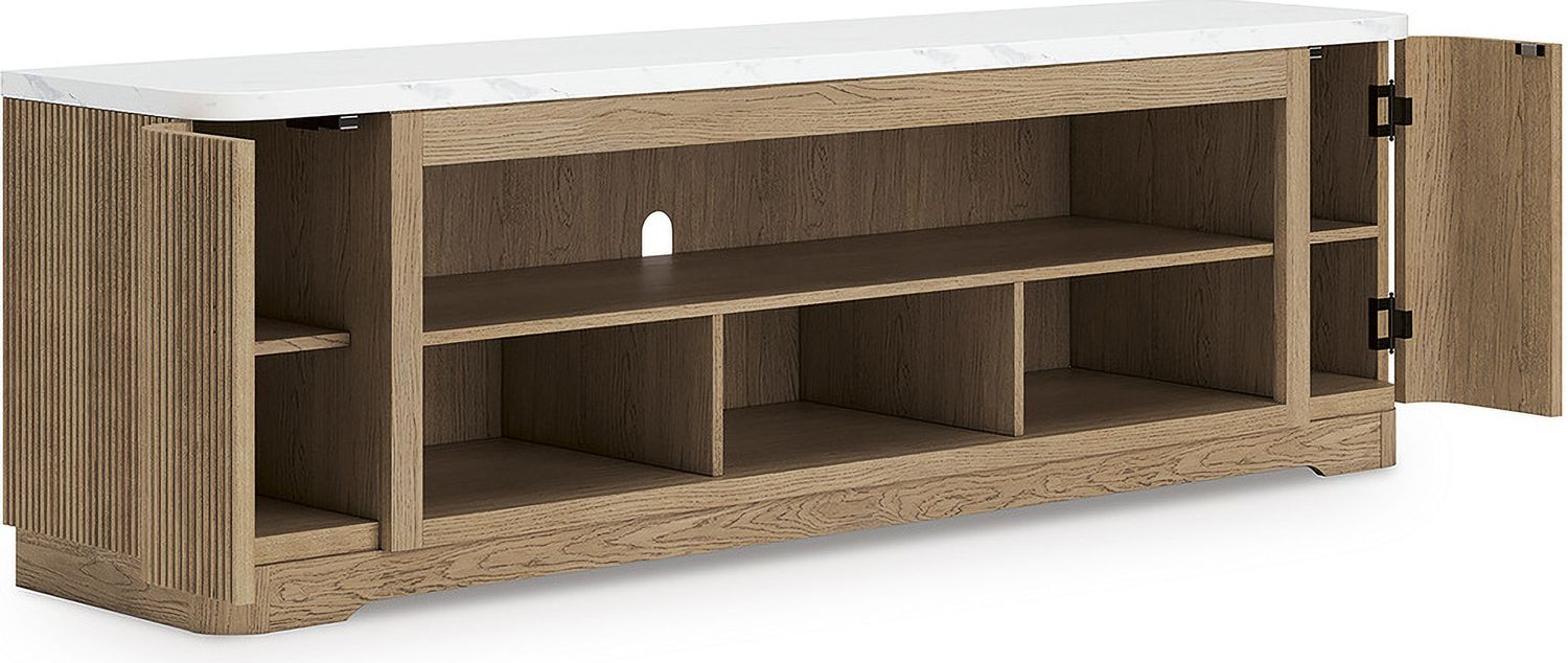 Camdill 80 Inch TV Stand In Light Brown W80868