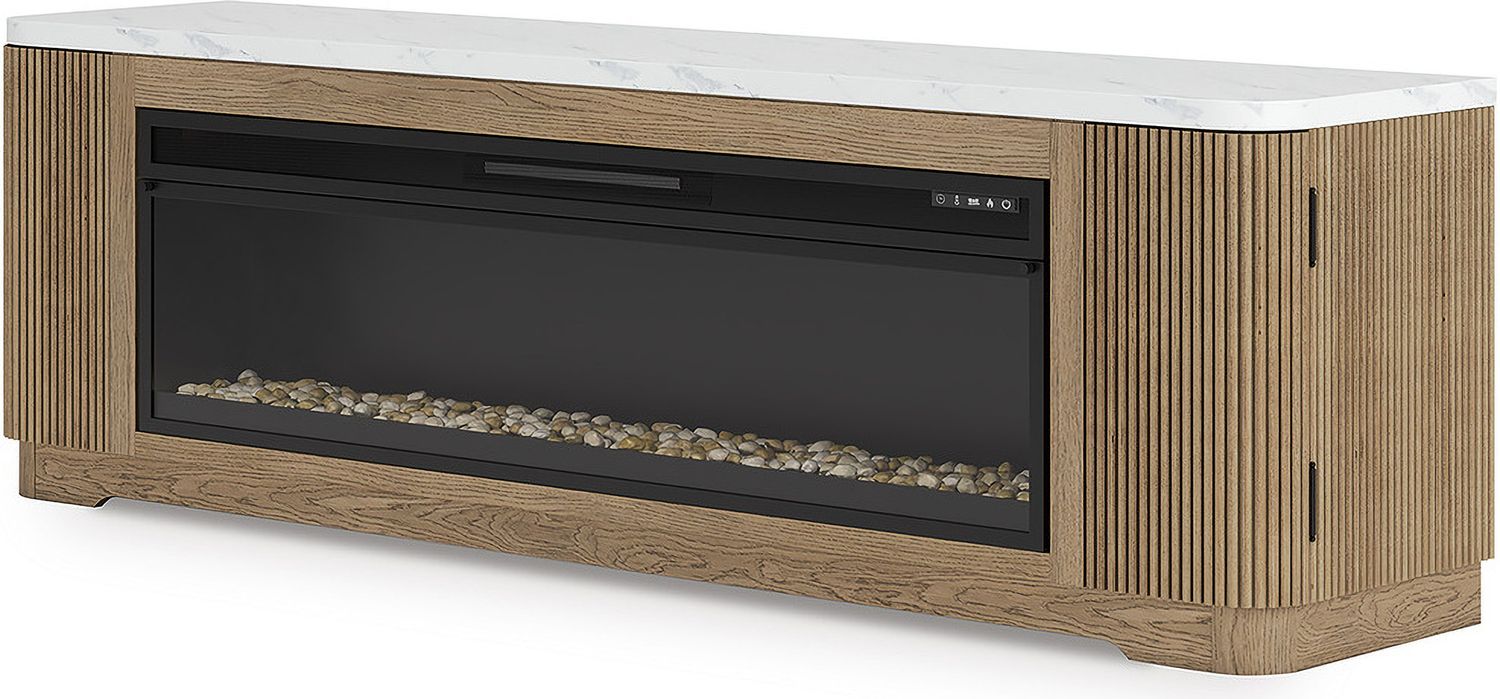Camdill 80 Inch TV Stand In Light Brown W80868
