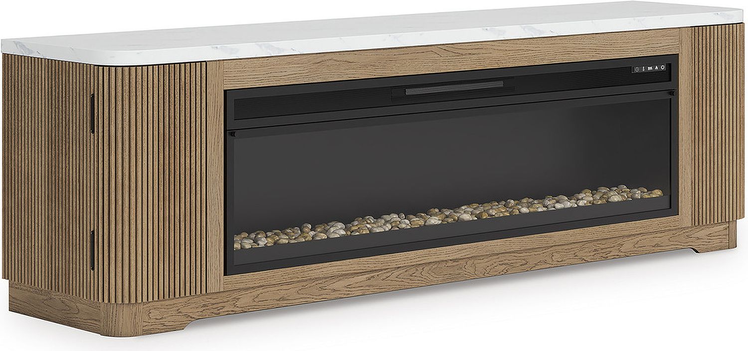 Camdill 80 Inch TV Stand In Light Brown W80868