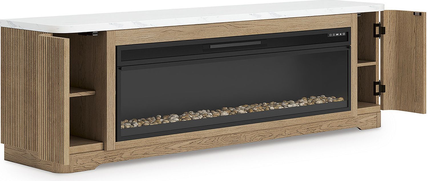 Camdill 80 Inch TV Stand In Light Brown W80868